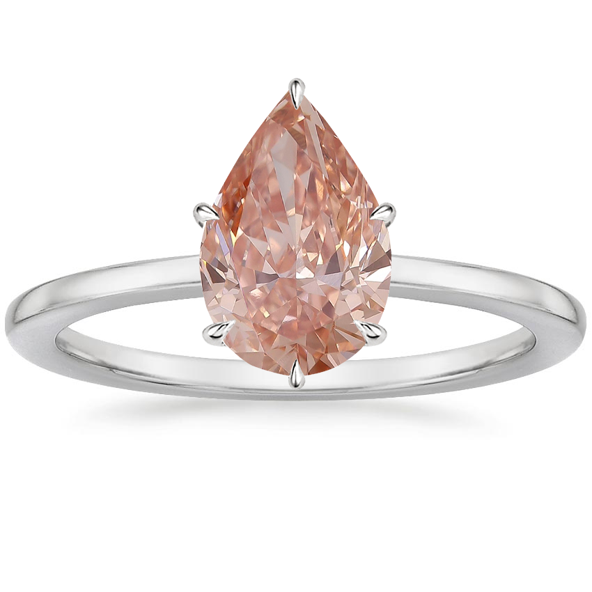 Platinum Lumiere 1.5mm Diamond Ring, large top view