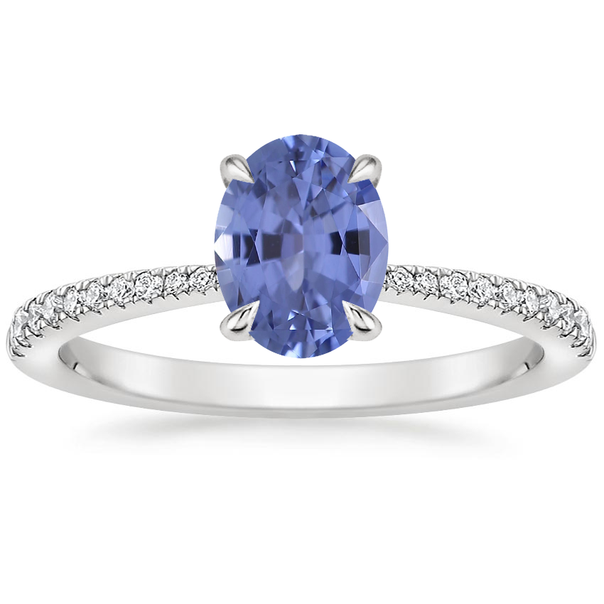 Platinum Elena Diamond Ring, large top view
