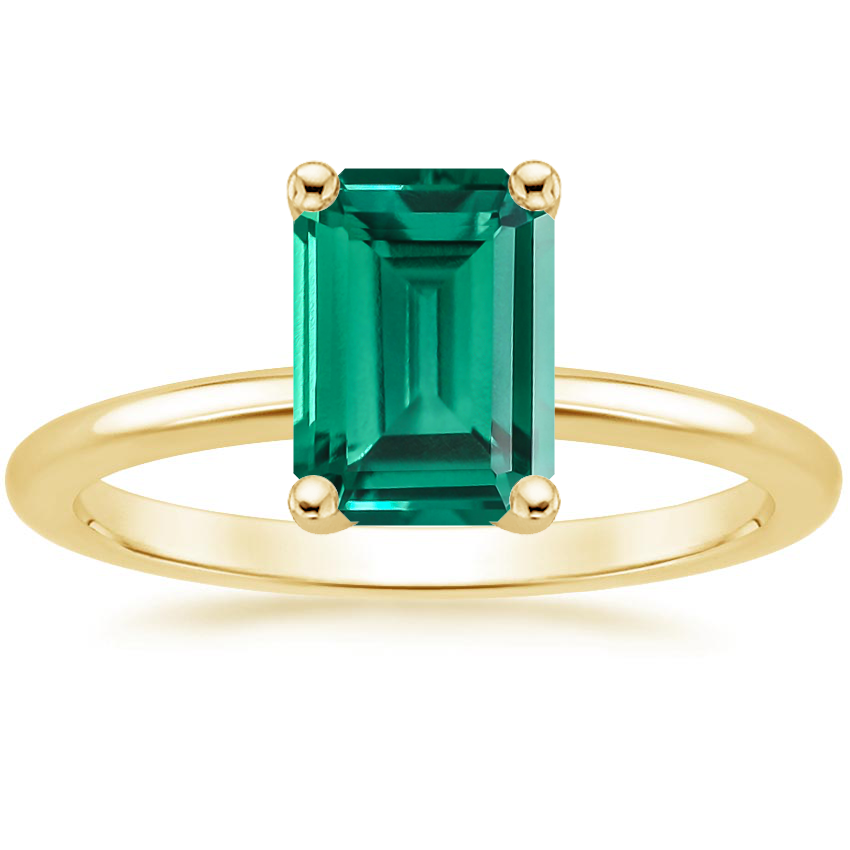 18K Yellow Gold Perfect Fit 1.4mm Solitaire Ring, large top view