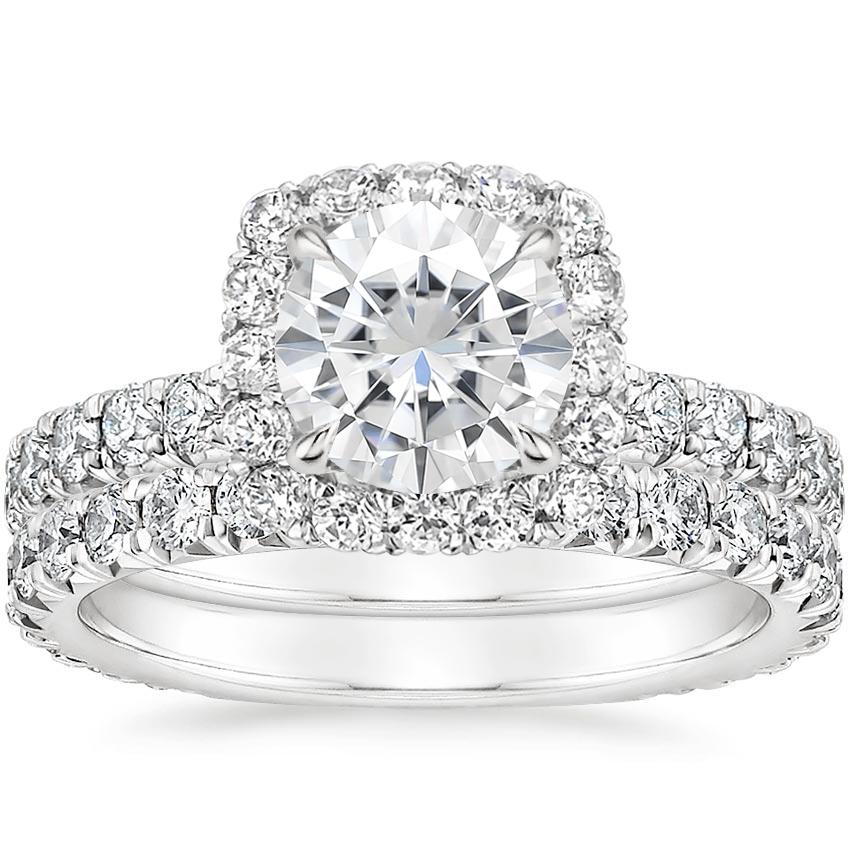 PT Moissanite Estelle Diamond Bridal Set (1 1/3 ct. tw.), top view