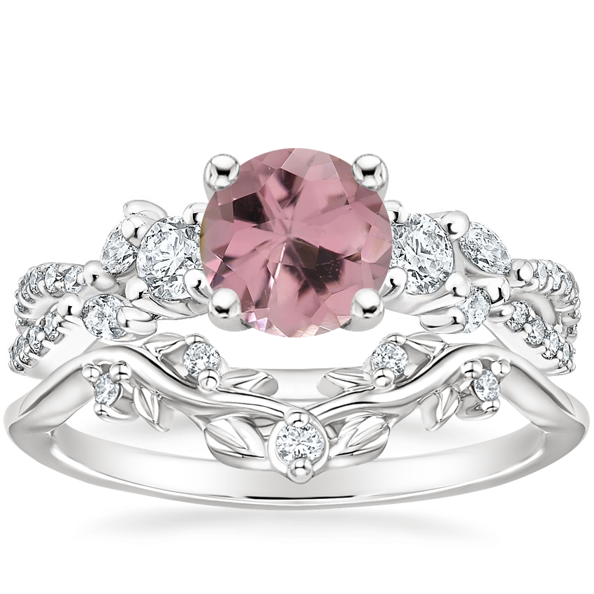 18K White Gold Three Stone Luxe Willow Diamond Ring 1 2 ct. tw