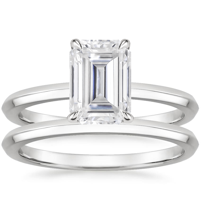 PT Moissanite Hazel Bridal Set, top view