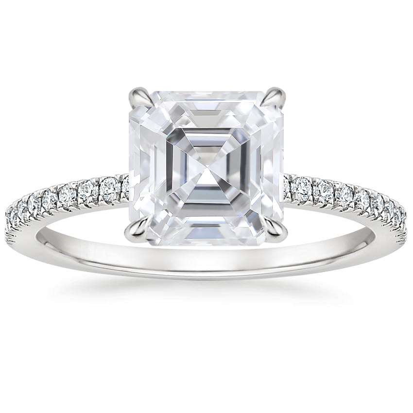 Platinum Viviana Half Coverage Diamond Ring, large top view