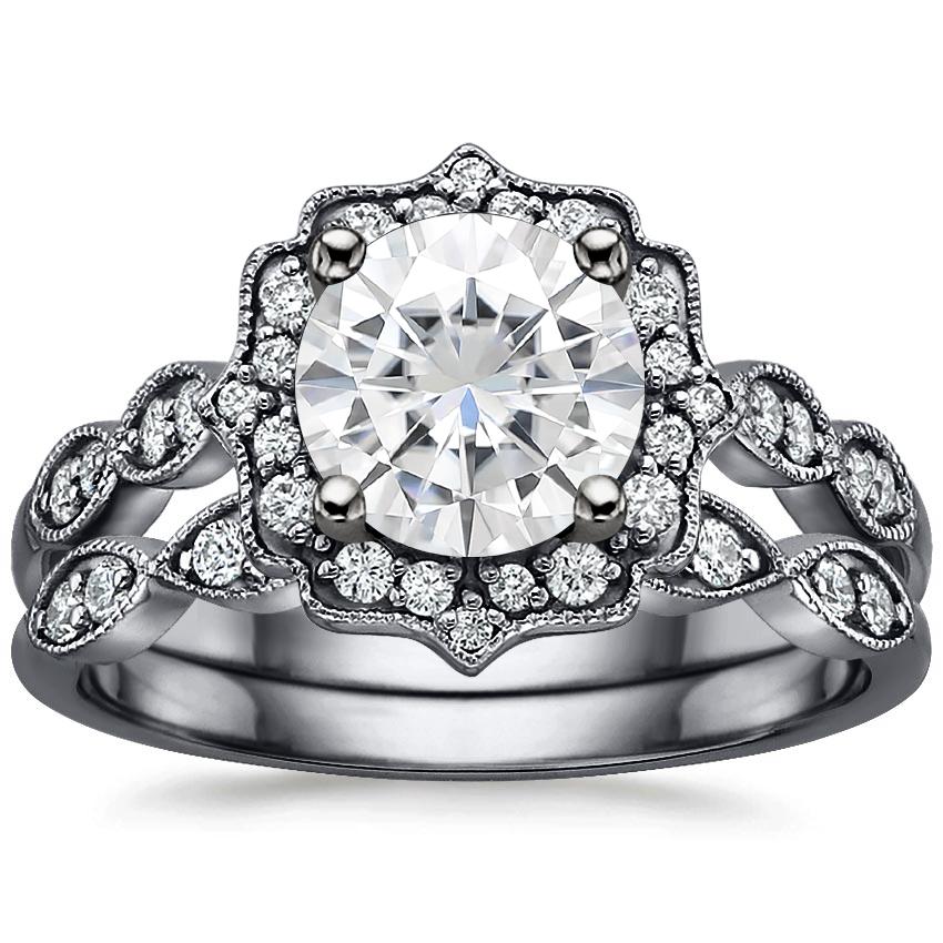 Black rhodium bridal set Clearance