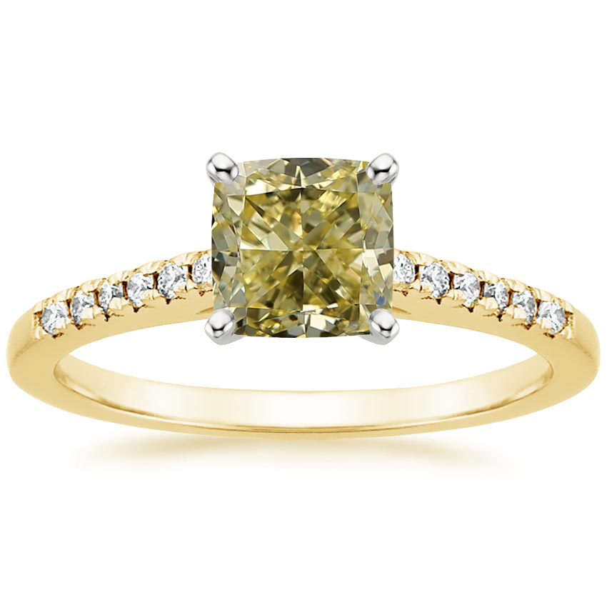 18K Yellow Gold Sonora Diamond Ring, large top view