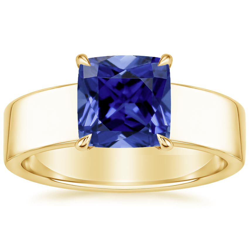 Yellow Gold Sapphire Alden Diamond Ring