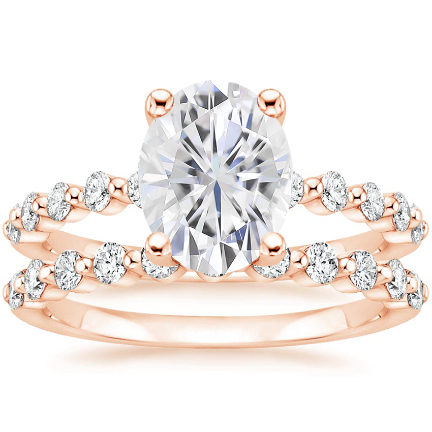 14KR Moissanite Marseille Diamond Bridal Set (1/2 ct. tw.), top view