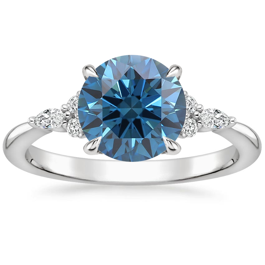 18K White Gold Nadia Diamond Ring, large top view