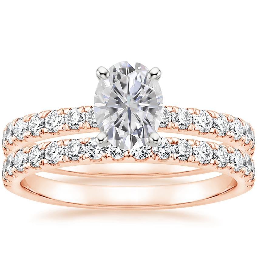 14KR Moissanite Constance Diamond Bridal Set, top view