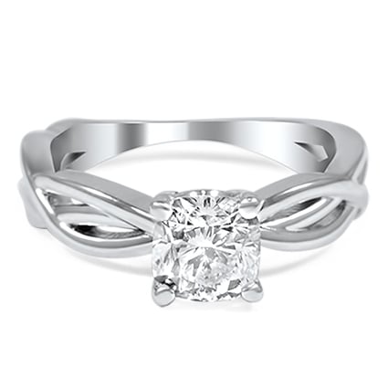 Custom Dynamic Twist Solitaire Ring