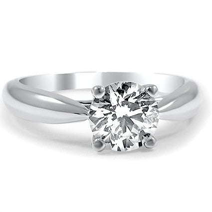 tapered cathedral engagement ring