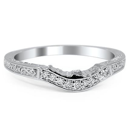 Custom Contoured Diamond Scroll Band