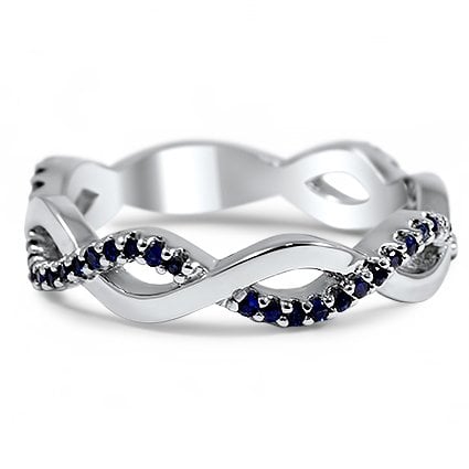 Custom Sapphire Twist Ring