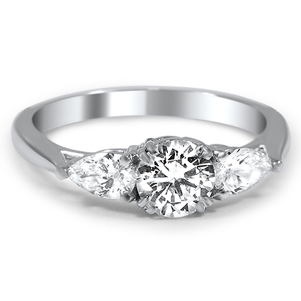 Custom Three-Diamond Tapered Ring | Brilliant Earth