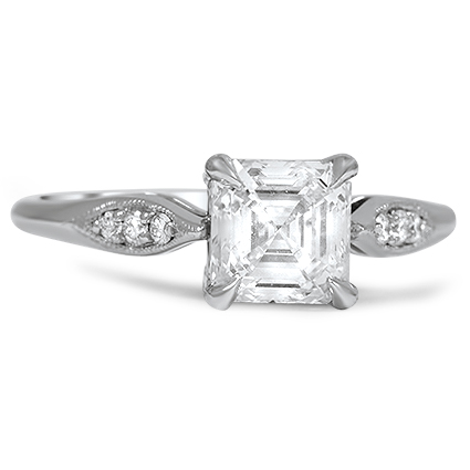 Custom Vintage Inspired Asscher Diamond Ring | Brilliant Earth