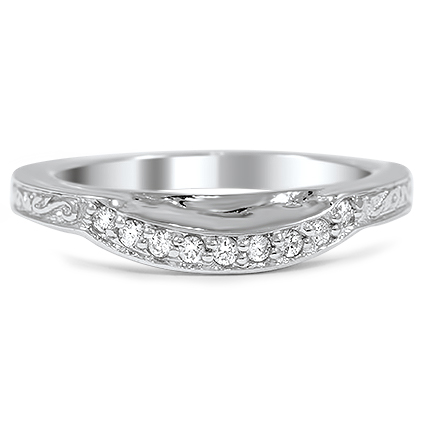 Custom Antique Inspired Contoured Wedding Ring