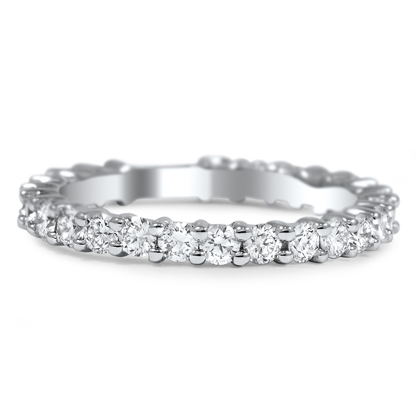 Custom Notched Eternity Shared Prong Diamond Ring | Brilliant Earth