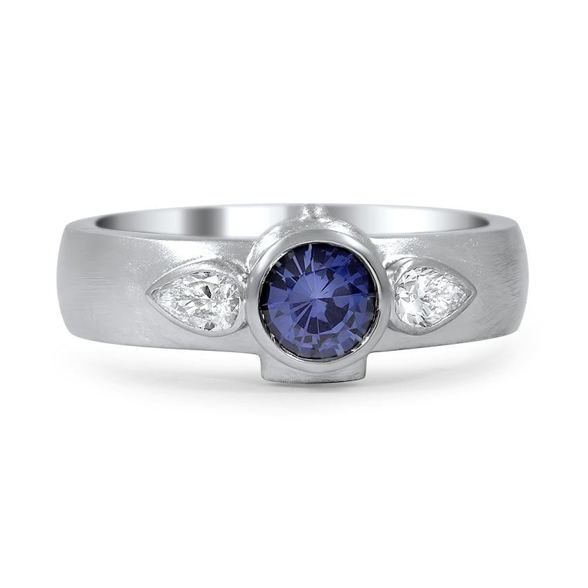 Custom Sapphire and Diamond Bell Ring