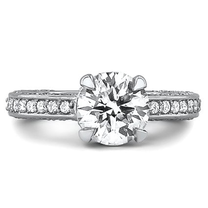 Custom Pave Diamond Ring with Accents