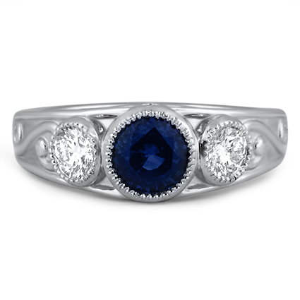 Custom Bezel Art Deco Ring