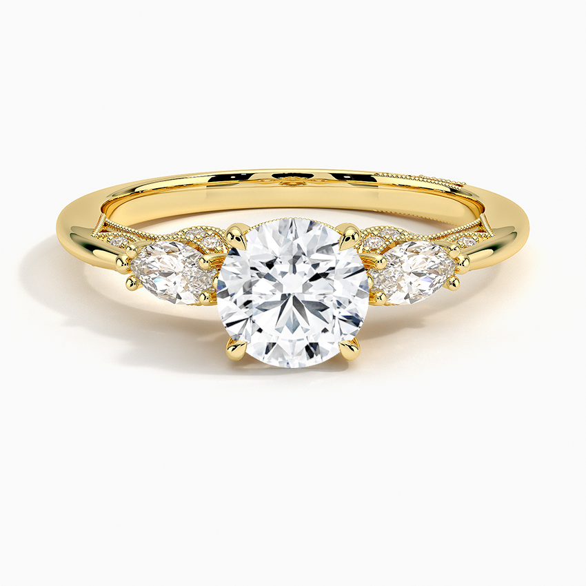 Three Stone Ring with Marquise Diamonds | Simply Tacori Three Stone ...