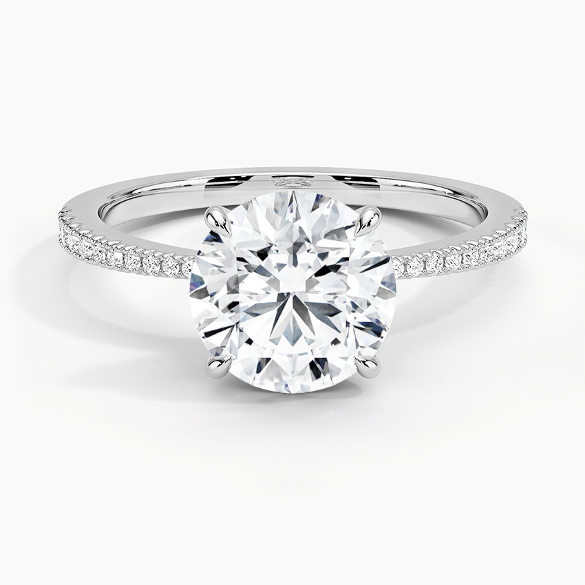 Thin Solitaire Engagement Rings Tapered