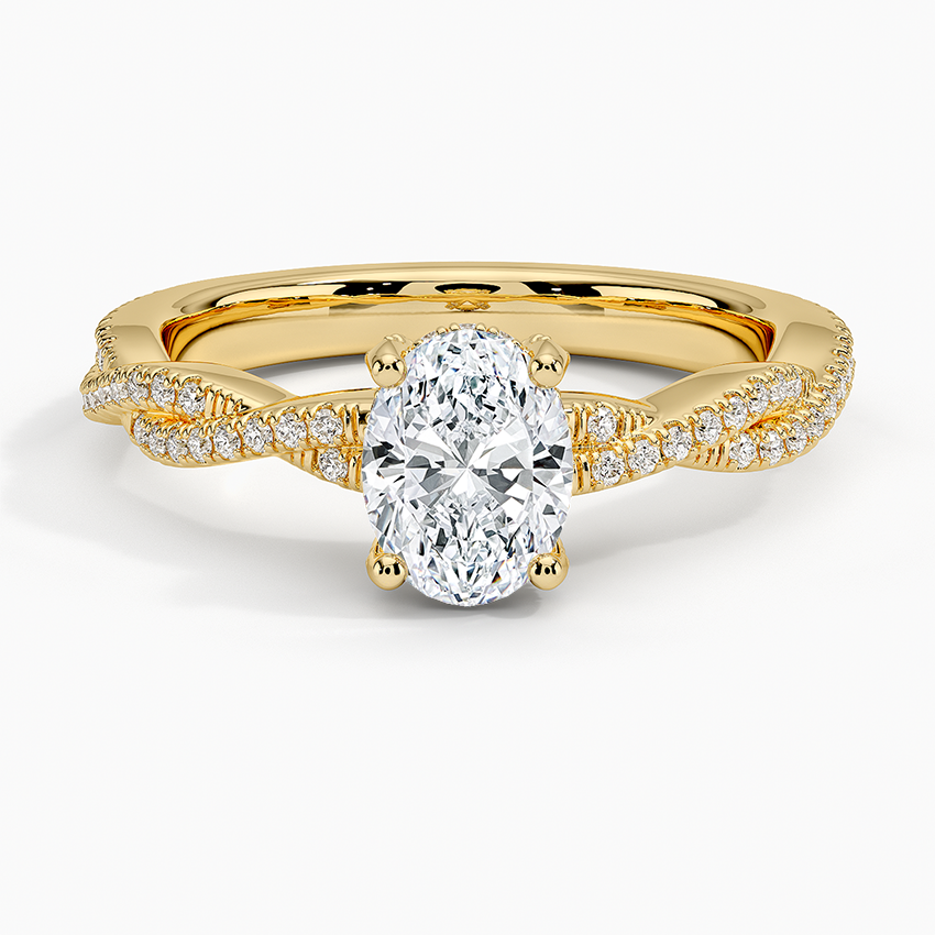 18K Yellow Gold Petite Luxe Twisted Vine Diamond Ring (1/4 ct. tw.)