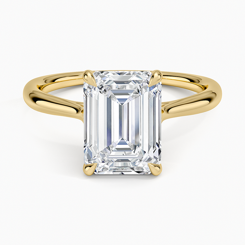 Freesia Cathedral Solitaire Engagement Ring in 18K Yellow Gold