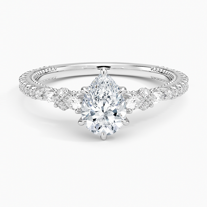 Lab Grown 18K White Gold Primrose Diamond Ring