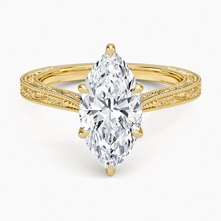 Square Channel Set Intricate Side Family Birthstone Ring