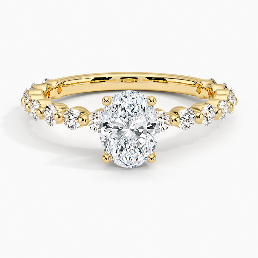 K Yellow Gold Marseille Three Quarter Coverage Diamond Ring