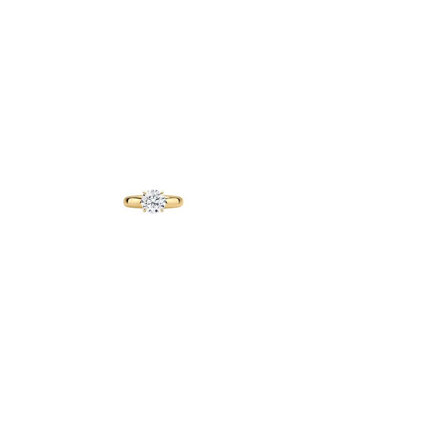 18K Yellow Gold Adrian Solitaire Ring