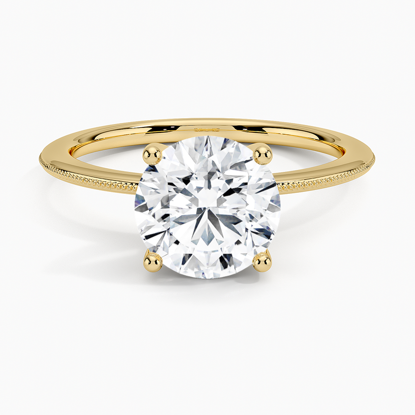 Milgrain on sale engagement ring