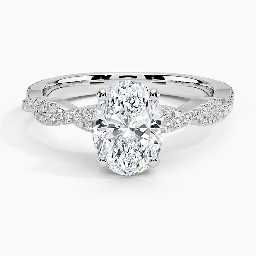 Petite luxe twisted store vine diamond ring