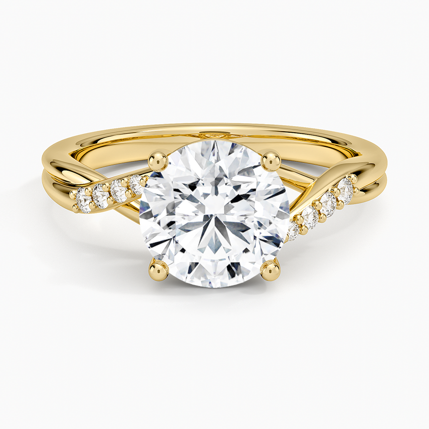 18K Yellow Gold Chamise Diamond Ring (1/15 ct. tw.), large top view