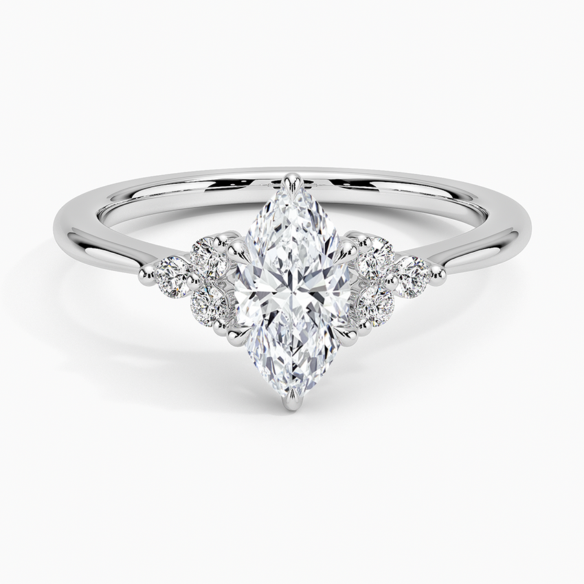 Lab Grown 18K White Gold Melody Diamond Ring