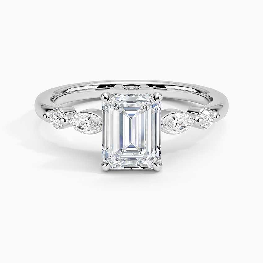 18K White Gold Petite Versailles Diamond Ring (1/6 ct. tw.)