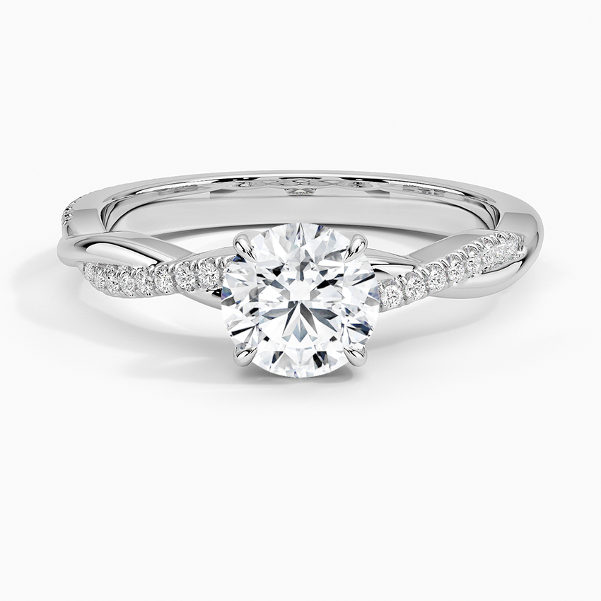 Shanel: Round Diamond, Twisted Band Ring | Ken & Dana