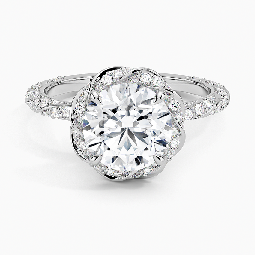 2ct F VS2 Round Cut Diamond Engagement Ring Pave White Gold Handmade Unique Diamond  Ring Art Deco Anniversary Ring -  Canada