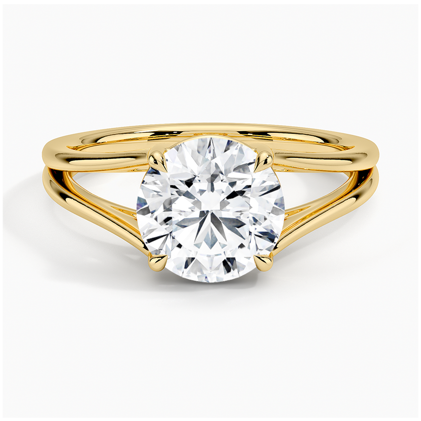 Split-Shank Solitaire Diamond Engagement Ring