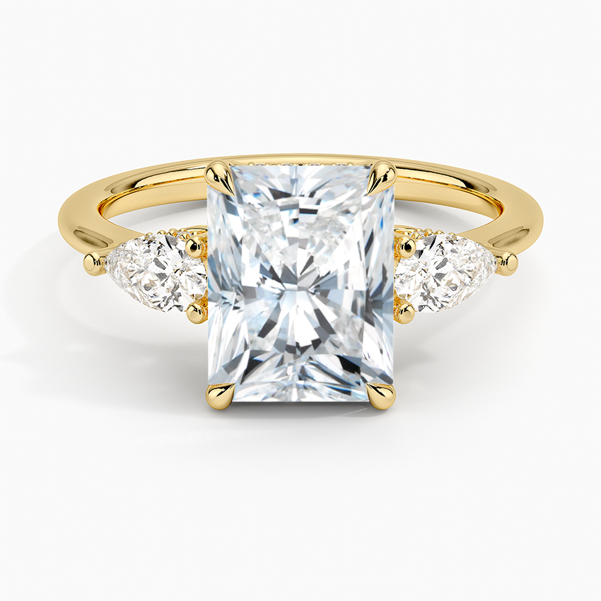 Adorned Hands Brilliant Cut White Diamond Heart Ring in 18K Gold