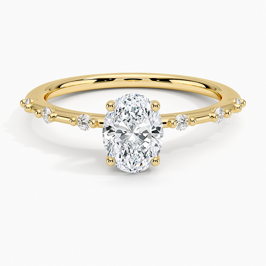 18K Yellow Gold Delicate Aimee Diamond Ring