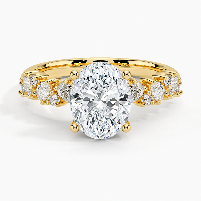 18K Yellow Gold Olivetta Diamond Ring