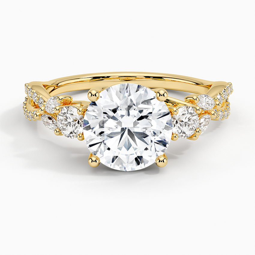 18K Yellow Gold Luxe Willow Three Stone Diamond Ring (1/2 ct. tw.)