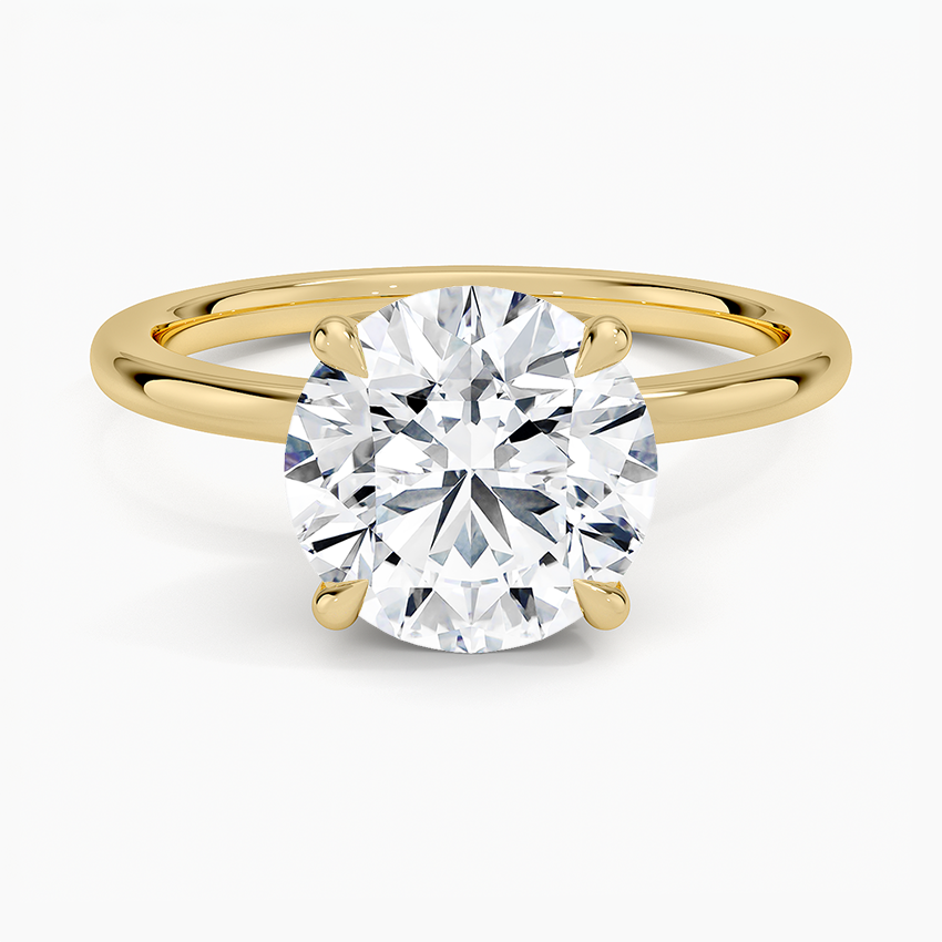 18K Yellow Gold Petal Diamond Ring