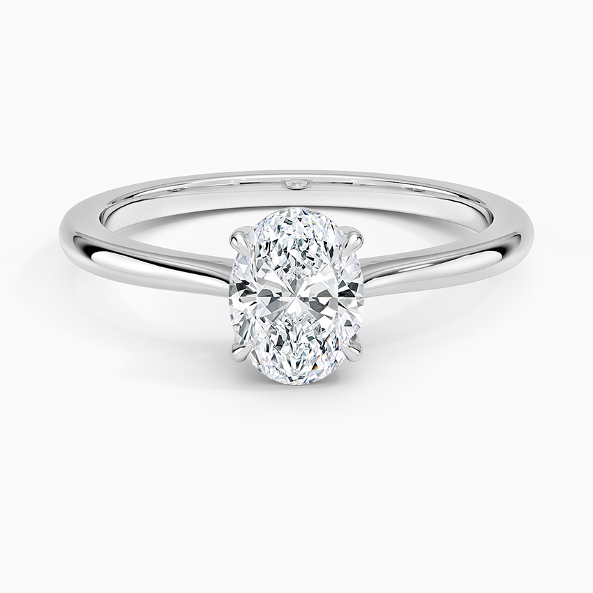 18K White Gold Elle Solitaire Ring