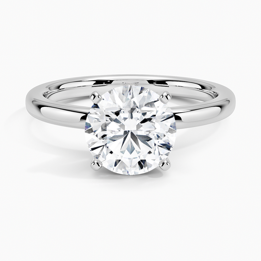 4 ct 4 Prong Round Solitaire Engagement Ring – Tiger Gems