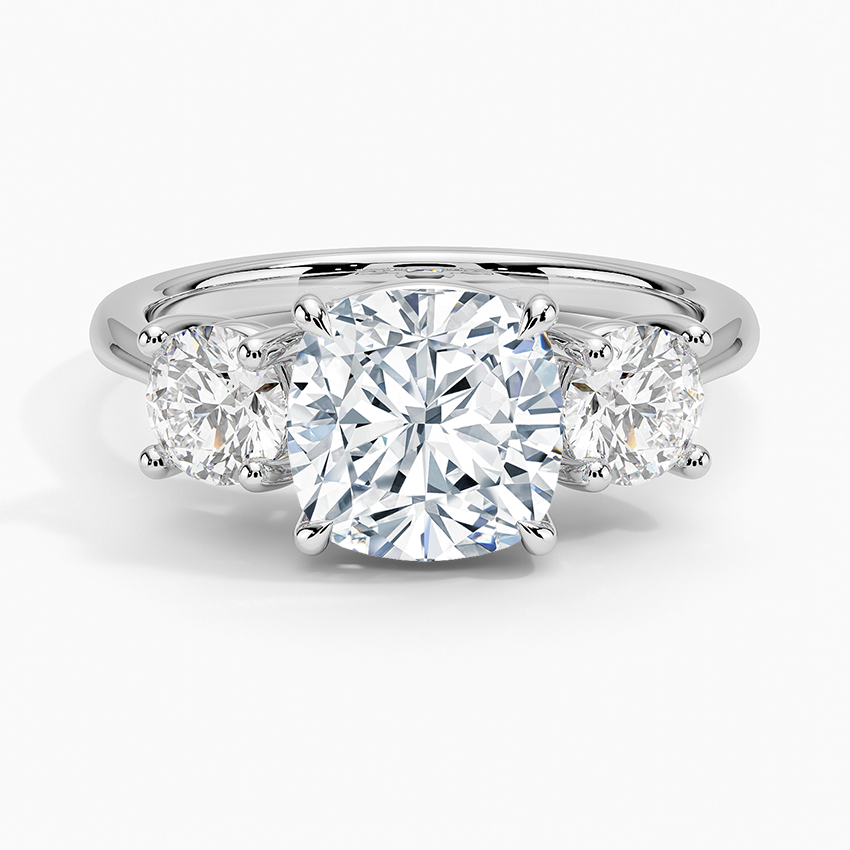 18K White Gold Luxe Selene Three Stone Diamond Ring (2/3 ct. tw.)