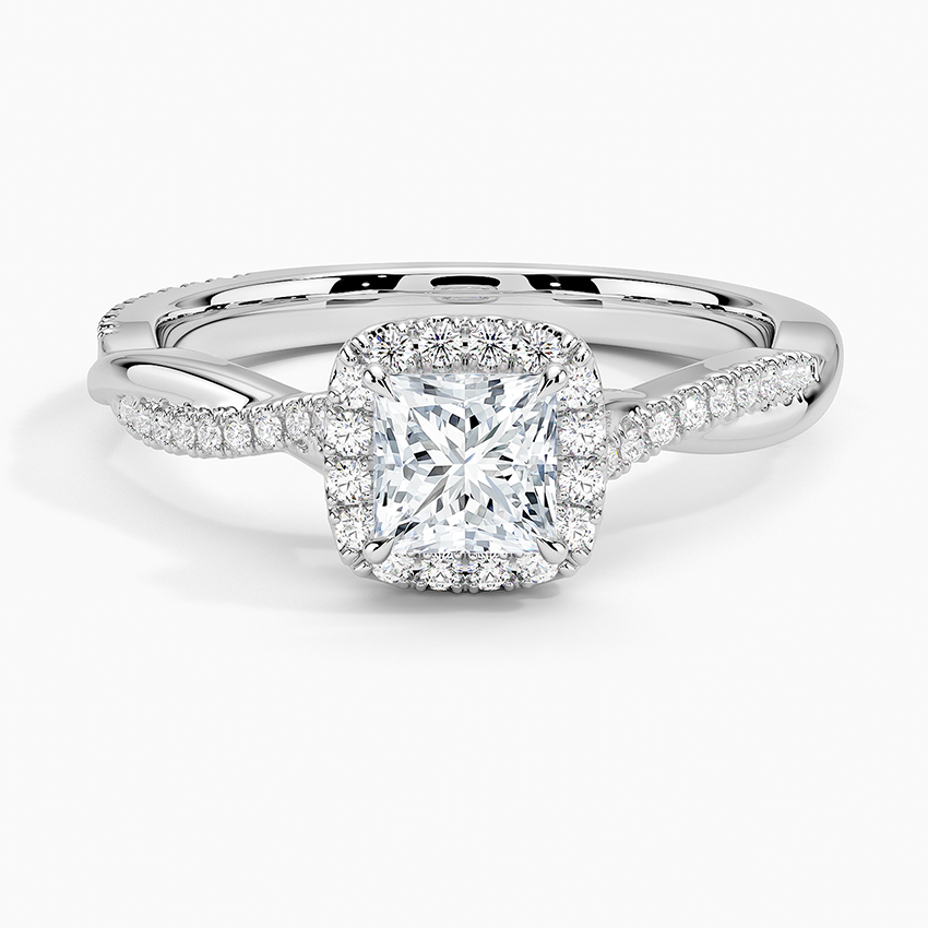 Twisted vine halo hot sale engagement ring