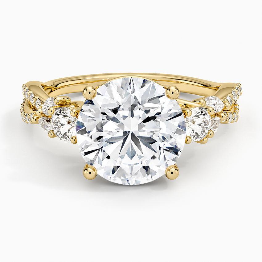 18K Yellow Gold Luxe Willow Three Stone Diamond Ring (1/2 ct. tw.)